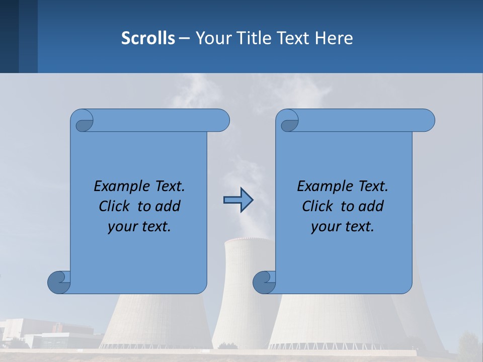 A Power Plant With Smoke Coming Out Of It PowerPoint Template