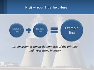 A Power Plant With Smoke Coming Out Of It PowerPoint Template