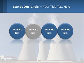 A Power Plant With Smoke Coming Out Of It PowerPoint Template