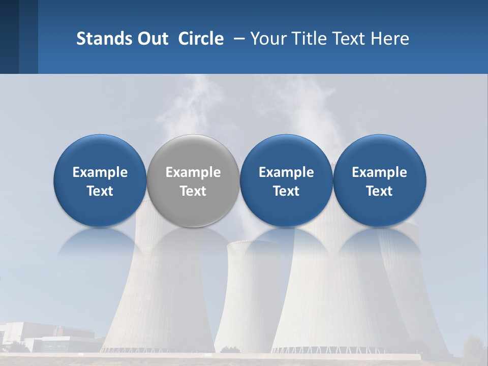 A Power Plant With Smoke Coming Out Of It PowerPoint Template