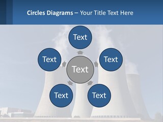 A Power Plant With Smoke Coming Out Of It PowerPoint Template