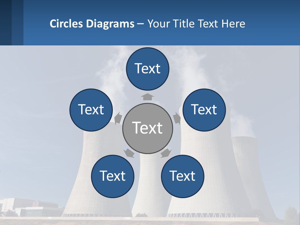 A Power Plant With Smoke Coming Out Of It PowerPoint Template