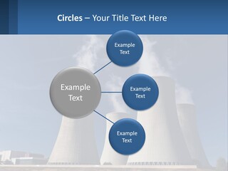 A Power Plant With Smoke Coming Out Of It PowerPoint Template