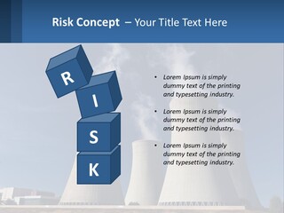 A Power Plant With Smoke Coming Out Of It PowerPoint Template