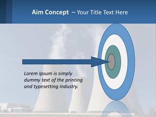 A Power Plant With Smoke Coming Out Of It PowerPoint Template