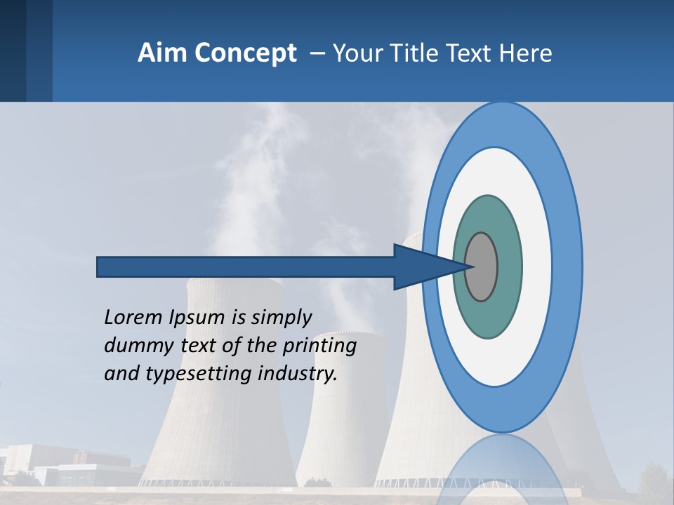 A Power Plant With Smoke Coming Out Of It PowerPoint Template
