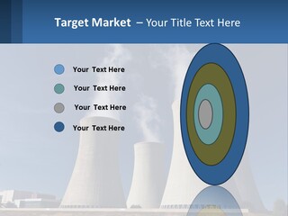 A Power Plant With Smoke Coming Out Of It PowerPoint Template