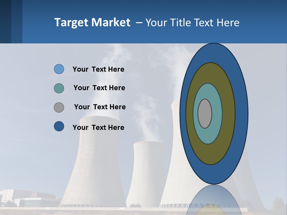 A Power Plant With Smoke Coming Out Of It PowerPoint Template