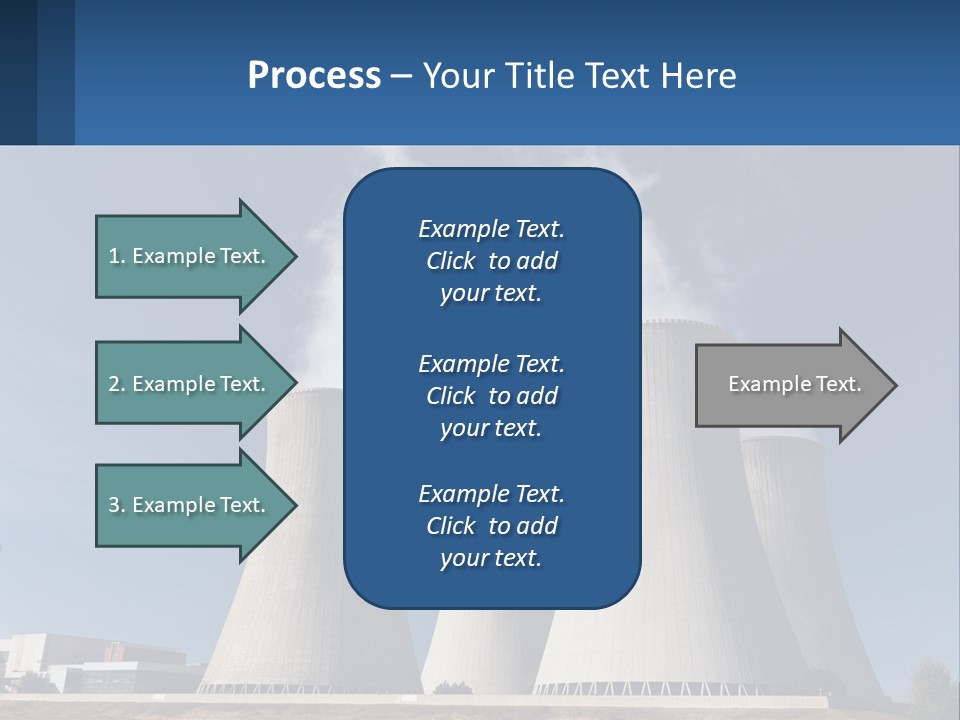 A Power Plant With Smoke Coming Out Of It PowerPoint Template