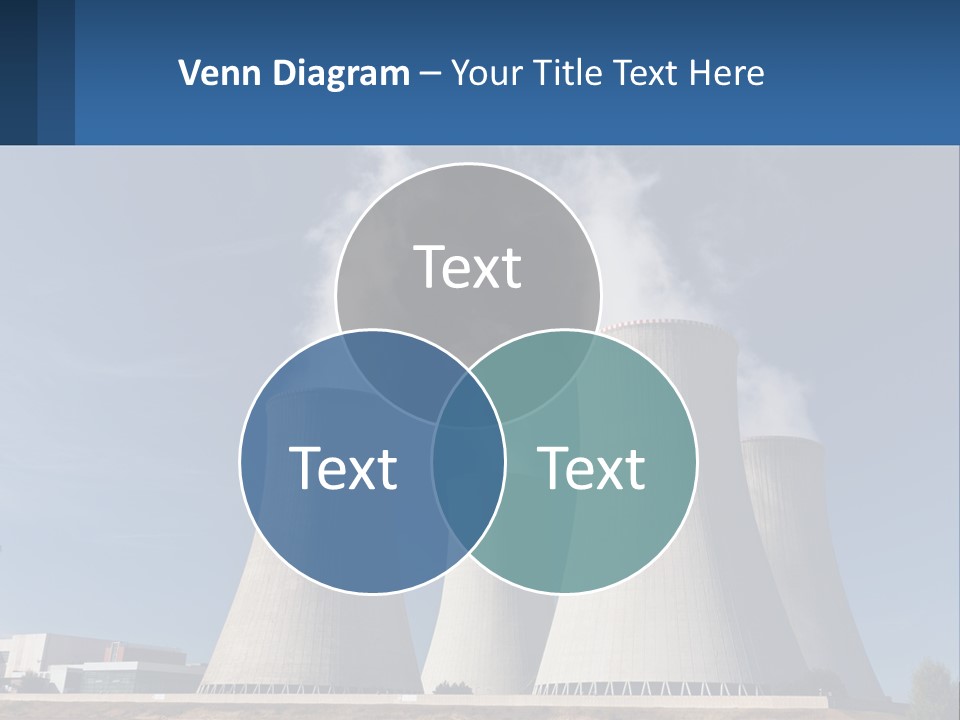 A Power Plant With Smoke Coming Out Of It PowerPoint Template