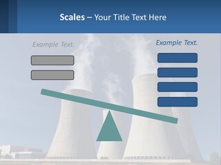 A Power Plant With Smoke Coming Out Of It PowerPoint Template