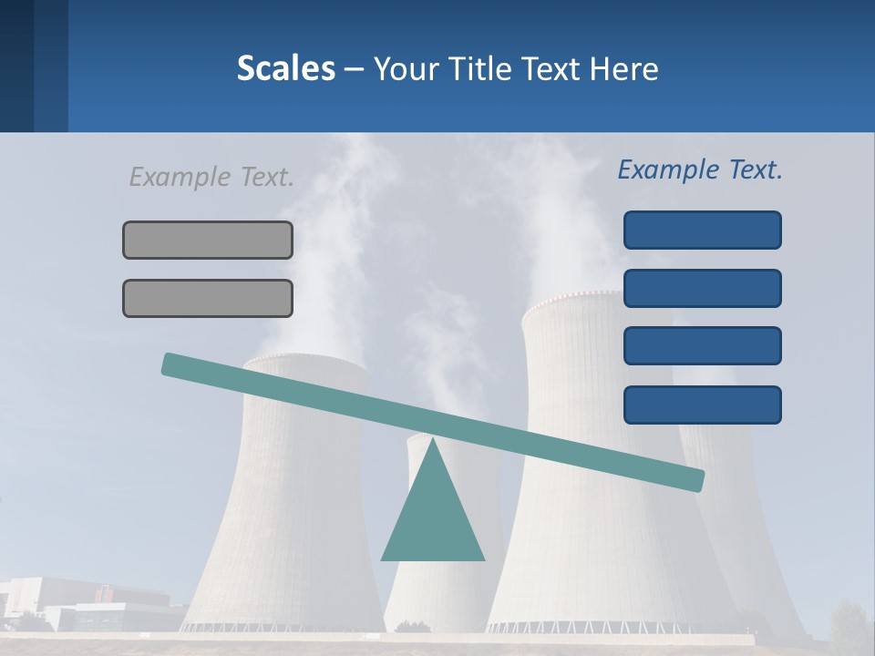 A Power Plant With Smoke Coming Out Of It PowerPoint Template