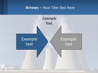 A Power Plant With Smoke Coming Out Of It PowerPoint Template