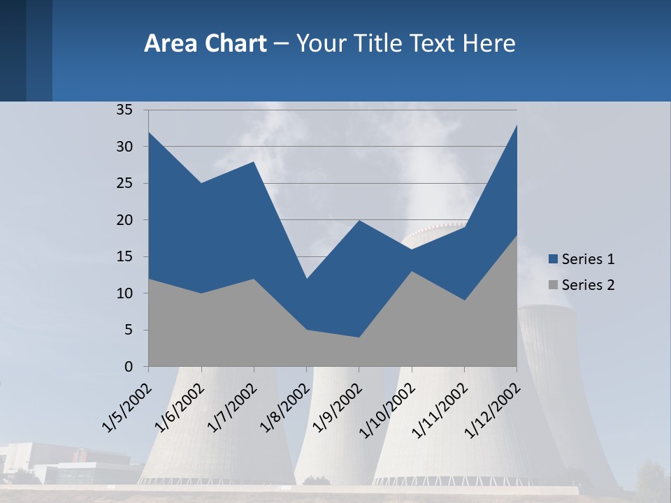 A Power Plant With Smoke Coming Out Of It PowerPoint Template