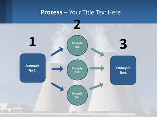 A Power Plant With Smoke Coming Out Of It PowerPoint Template