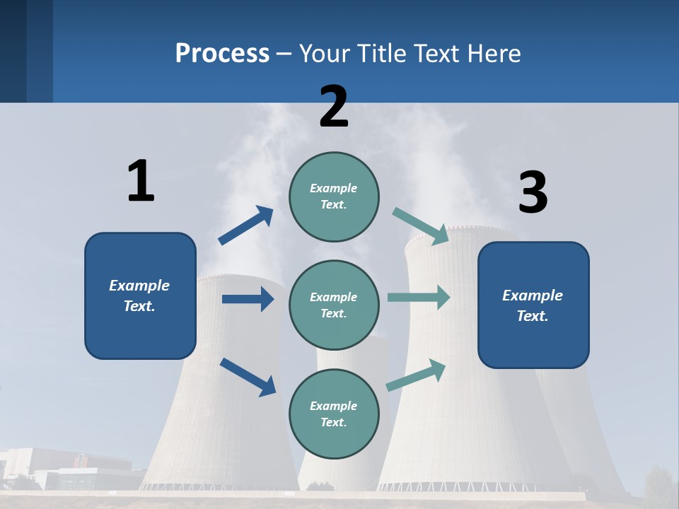 A Power Plant With Smoke Coming Out Of It PowerPoint Template