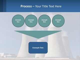 A Power Plant With Smoke Coming Out Of It PowerPoint Template