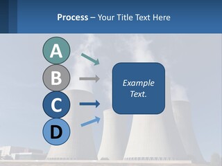 A Power Plant With Smoke Coming Out Of It PowerPoint Template