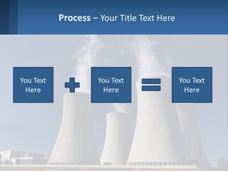 A Power Plant With Smoke Coming Out Of It PowerPoint Template