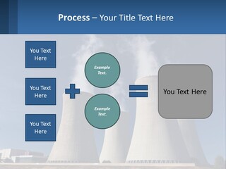 A Power Plant With Smoke Coming Out Of It PowerPoint Template