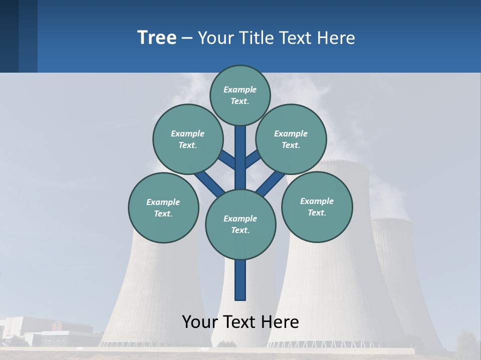 A Power Plant With Smoke Coming Out Of It PowerPoint Template