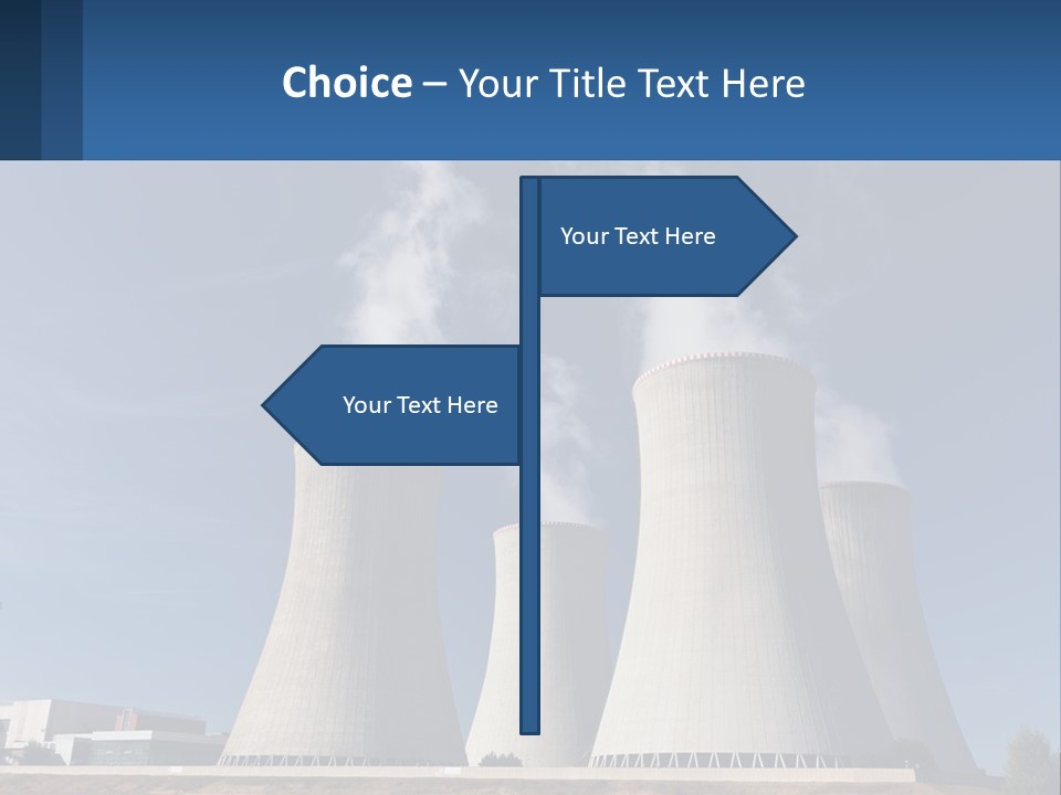 A Power Plant With Smoke Coming Out Of It PowerPoint Template