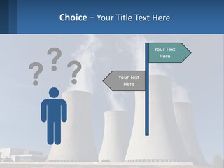 A Power Plant With Smoke Coming Out Of It PowerPoint Template