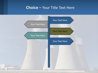 A Power Plant With Smoke Coming Out Of It PowerPoint Template