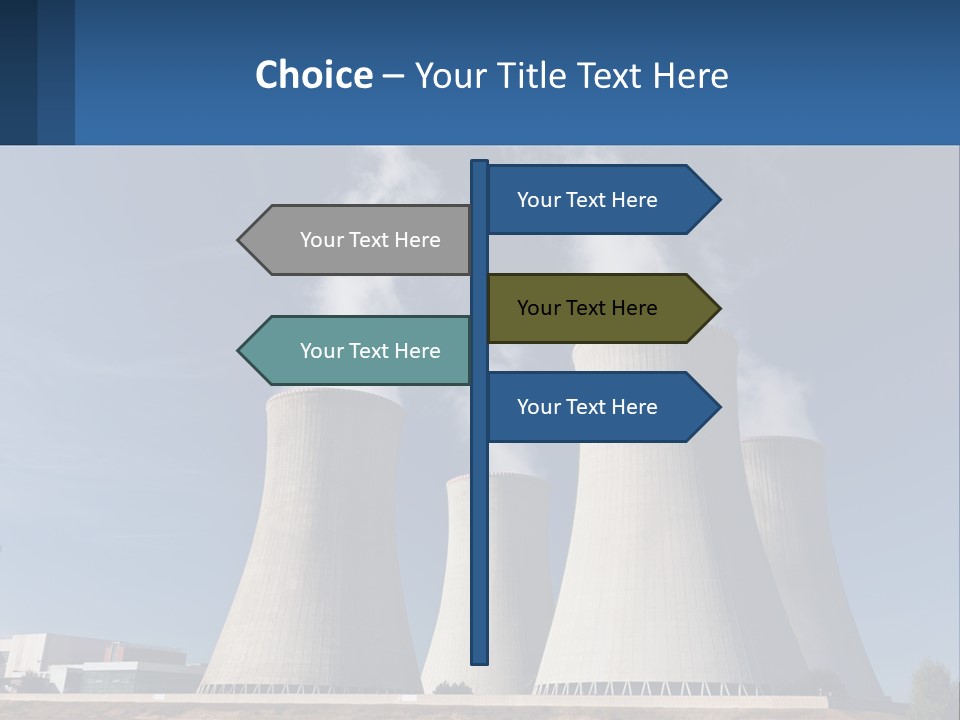 A Power Plant With Smoke Coming Out Of It PowerPoint Template