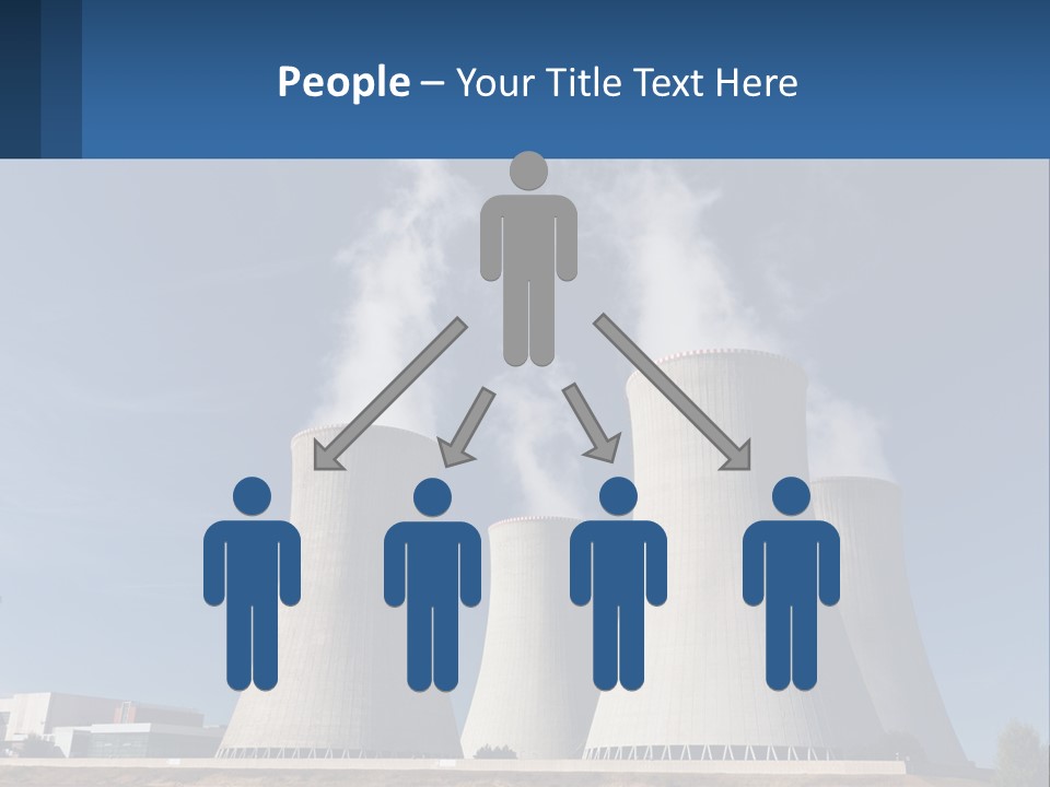 A Power Plant With Smoke Coming Out Of It PowerPoint Template