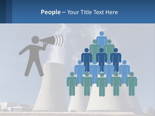 A Power Plant With Smoke Coming Out Of It PowerPoint Template