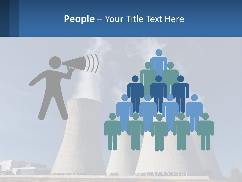 A Power Plant With Smoke Coming Out Of It PowerPoint Template