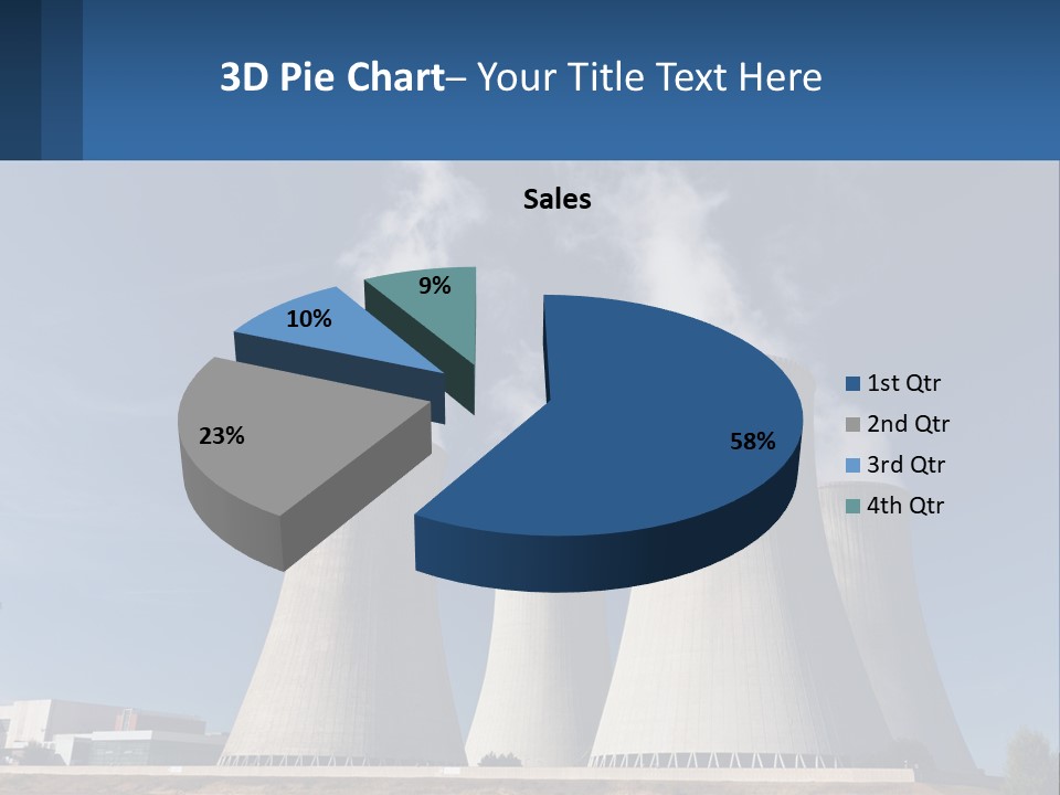 A Power Plant With Smoke Coming Out Of It PowerPoint Template