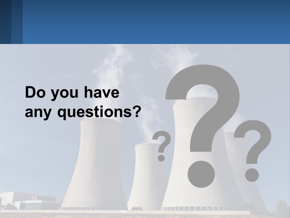 A Power Plant With Smoke Coming Out Of It PowerPoint Template