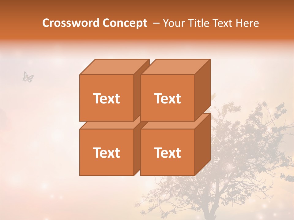 A Group Of Butterflies Flying Over A Tree PowerPoint Template