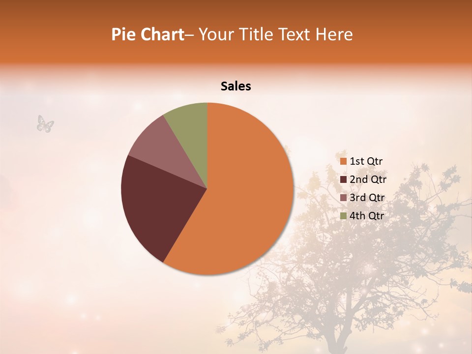 A Group Of Butterflies Flying Over A Tree PowerPoint Template