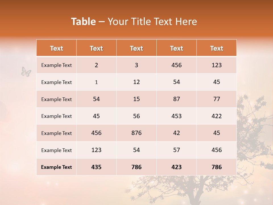 A Group Of Butterflies Flying Over A Tree PowerPoint Template