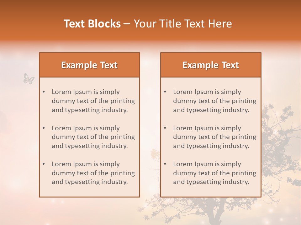 A Group Of Butterflies Flying Over A Tree PowerPoint Template