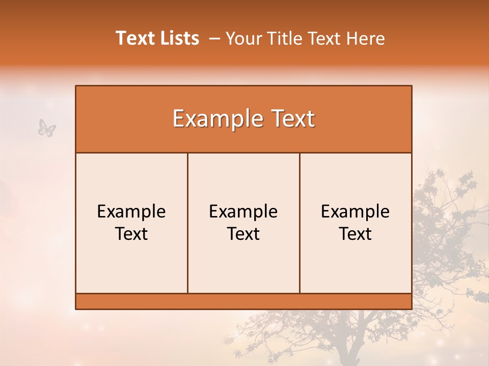 A Group Of Butterflies Flying Over A Tree PowerPoint Template