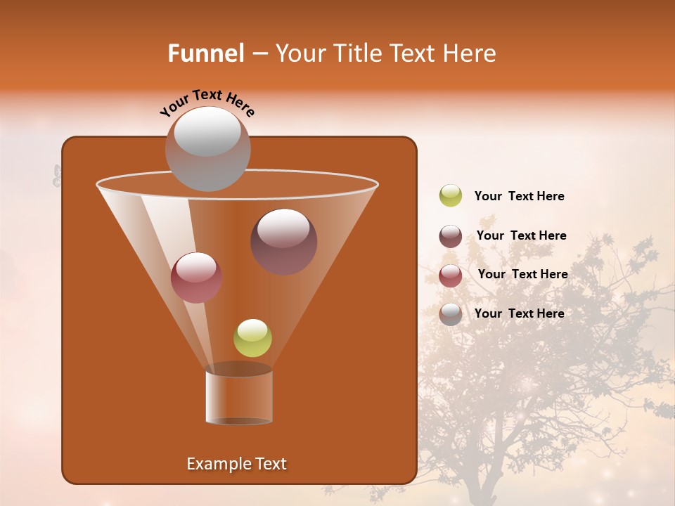 A Group Of Butterflies Flying Over A Tree PowerPoint Template