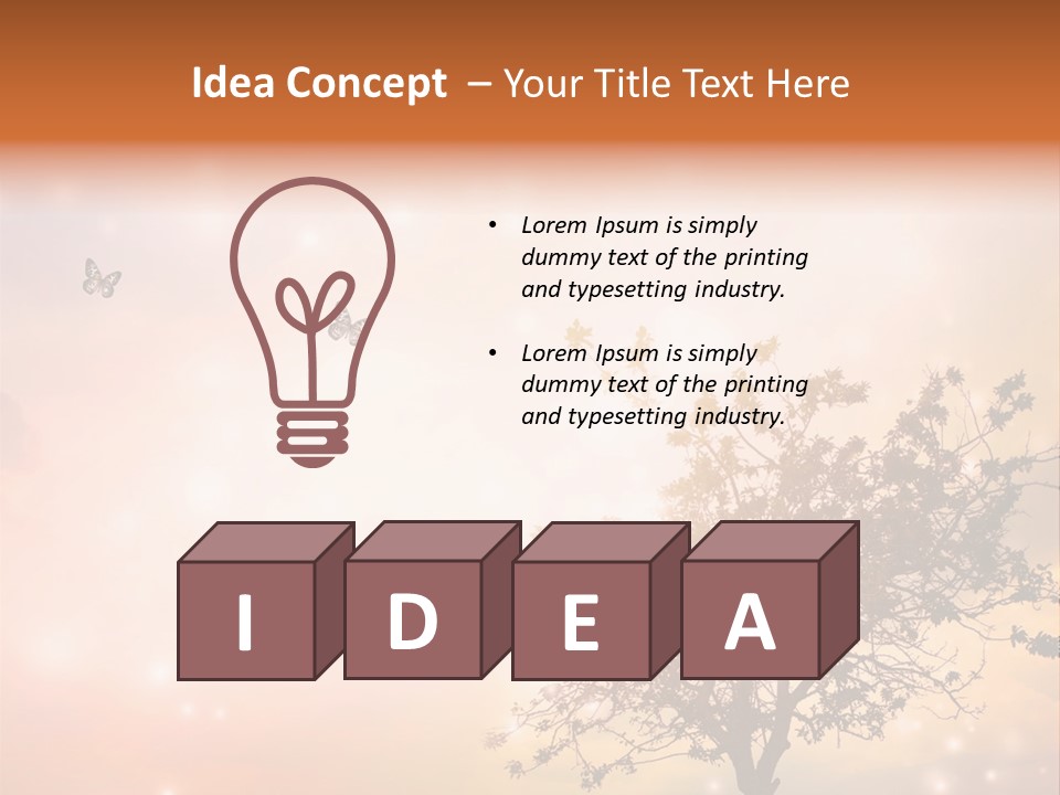 A Group Of Butterflies Flying Over A Tree PowerPoint Template