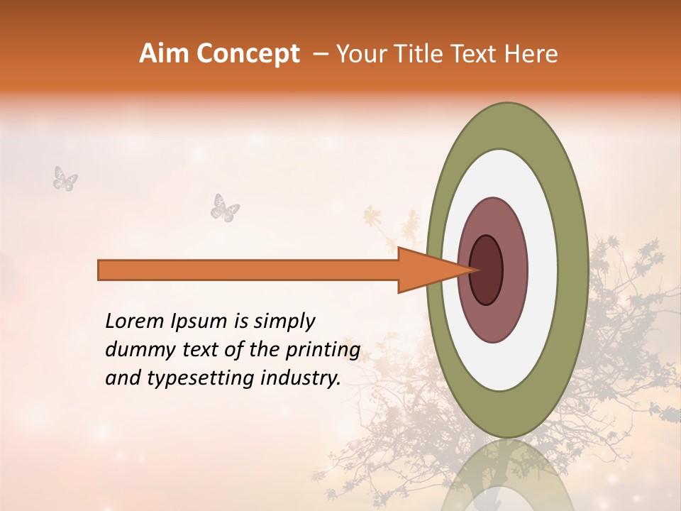 A Group Of Butterflies Flying Over A Tree PowerPoint Template