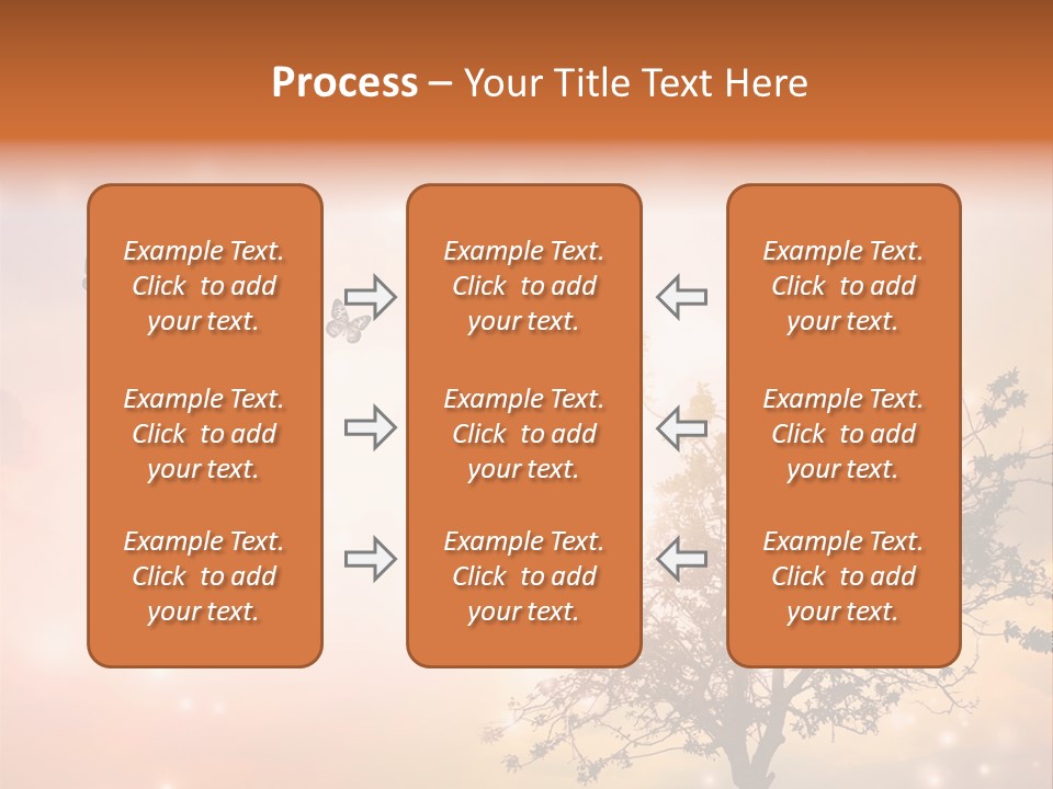 A Group Of Butterflies Flying Over A Tree PowerPoint Template