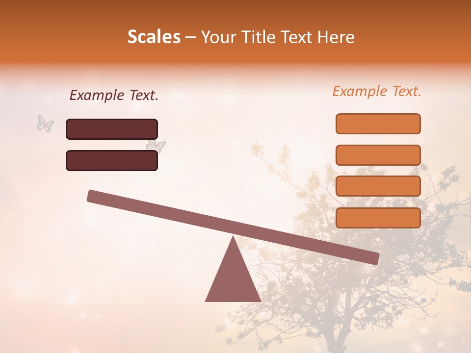A Group Of Butterflies Flying Over A Tree PowerPoint Template