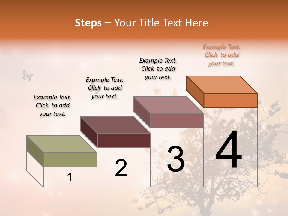 A Group Of Butterflies Flying Over A Tree PowerPoint Template