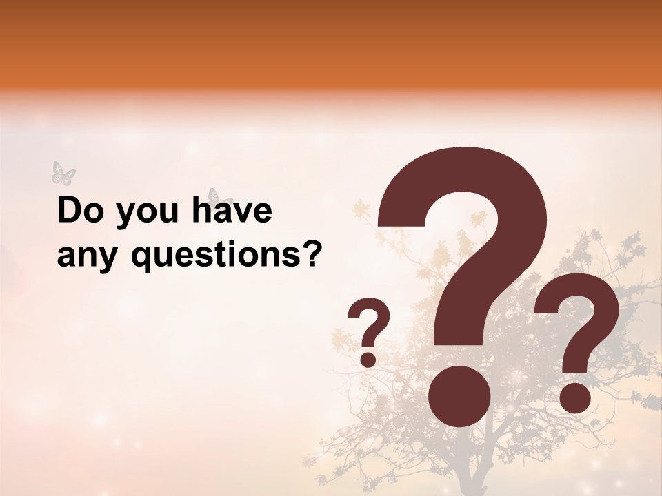 A Group Of Butterflies Flying Over A Tree PowerPoint Template