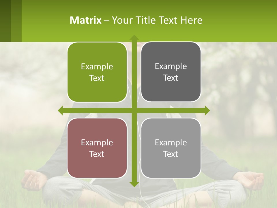 A Woman Sitting In A Yoga Position With Her Eyes Closed PowerPoint Template