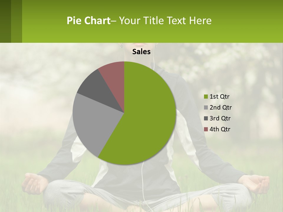 A Woman Sitting In A Yoga Position With Her Eyes Closed PowerPoint Template