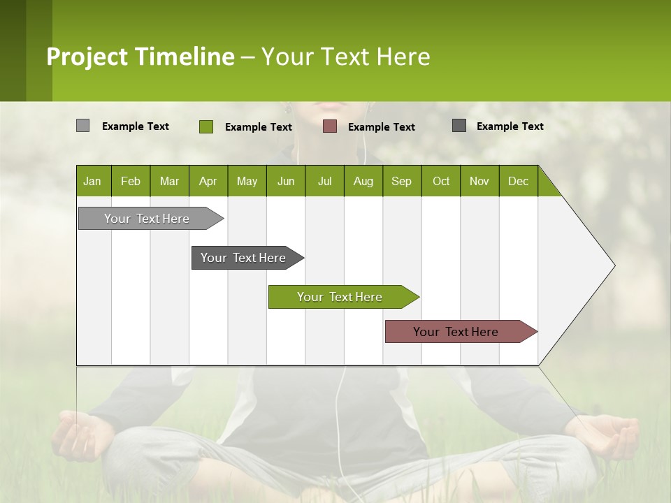 A Woman Sitting In A Yoga Position With Her Eyes Closed PowerPoint Template