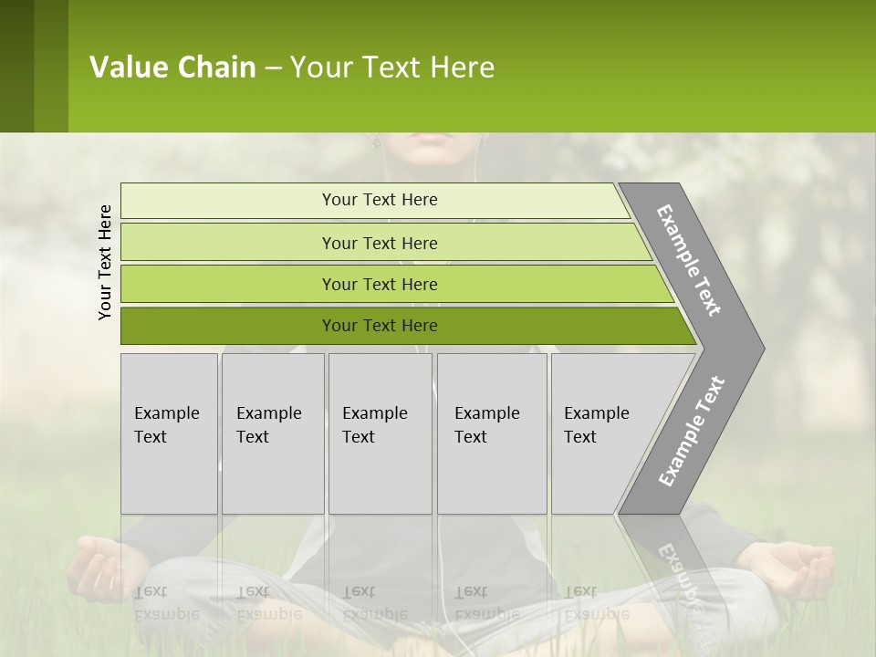 A Woman Sitting In A Yoga Position With Her Eyes Closed PowerPoint Template